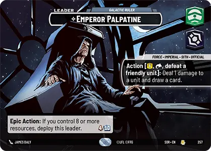 Star Wars: Unlimited - Emperor Palpatine Leader Showcase Variant